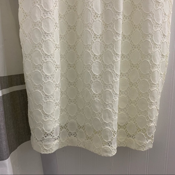 DRESSBARN Cream Lace Knit Dress Size 6 - Picture 12 of 15